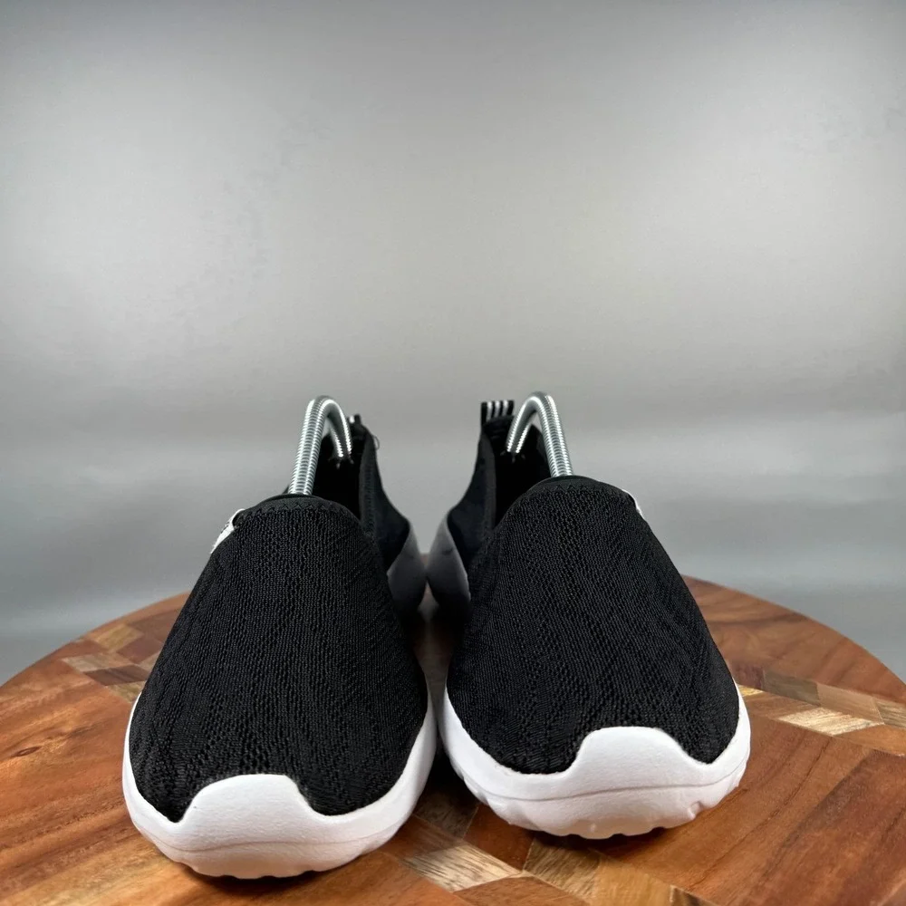 Adidas Cloudfoam Lite Racer Slip-On Womens Black White Sneakers AC8475 Size 7